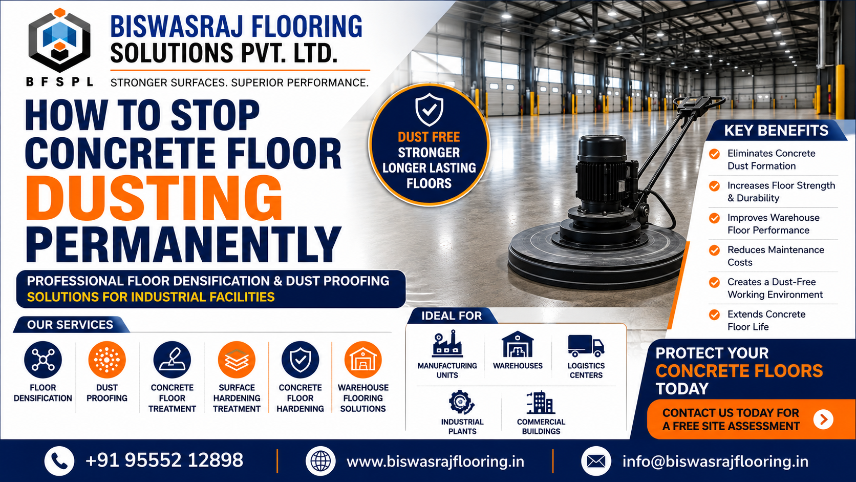 How to Stop Concrete Floor Dusting Permanently: A Guide for Industrial Facilities